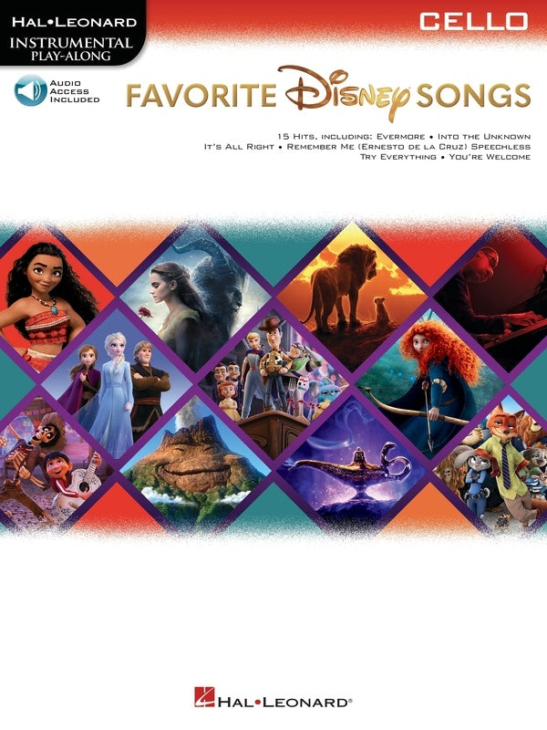 Favourite Disney Songs - Cello/Audio Access Online Hal Leonard 369125