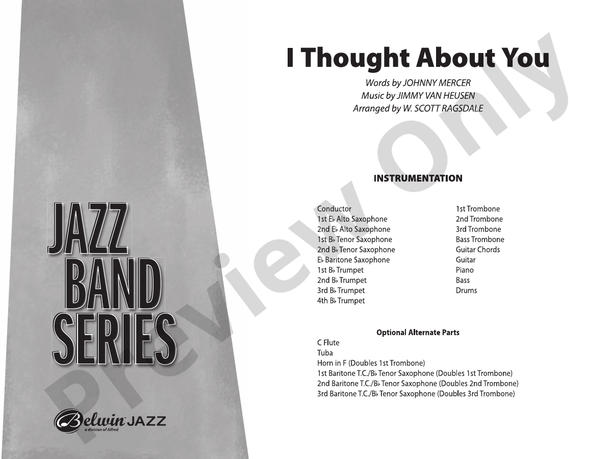 I Thought About You - Jazz Ensemble Conductor Score & Parts(Digital Download)
