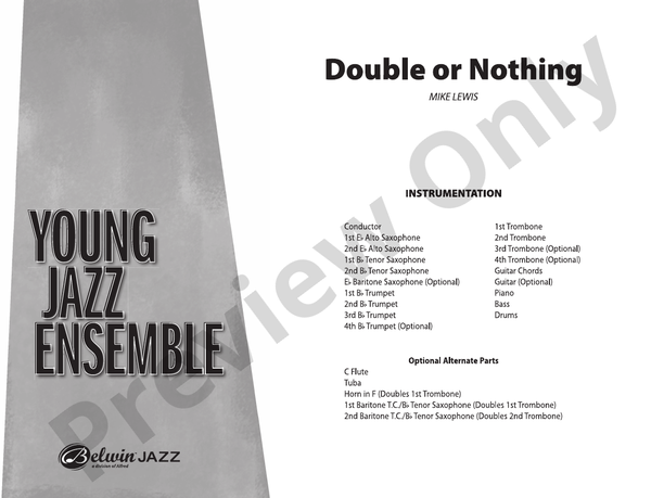 Double or Nothing - Jazz Ensemble Conductor Score & Parts(Digital Download)