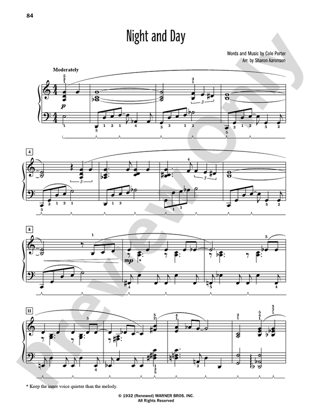 Night and Day (from "Gay Divorcee") - Piano Solo (Digital Download)