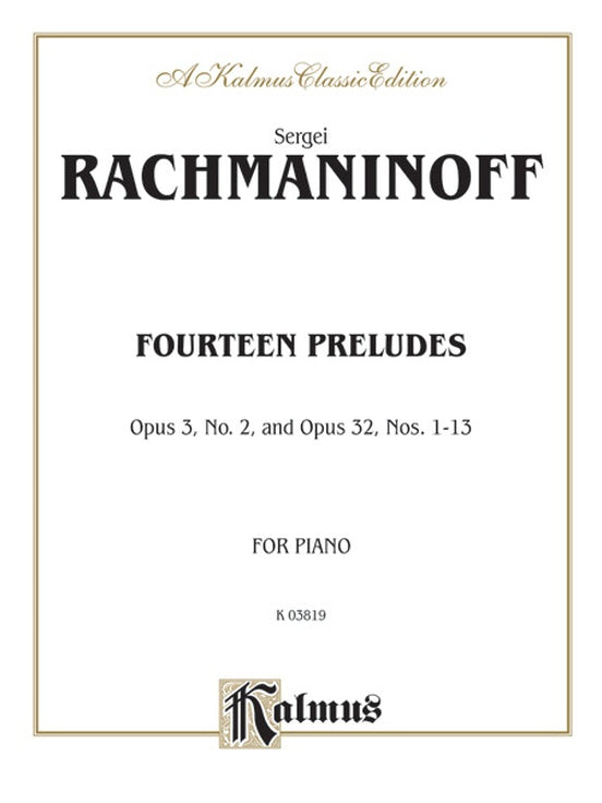 Rachmaninoff - Fourteen Preludes - Piano Solo (Digital Download)