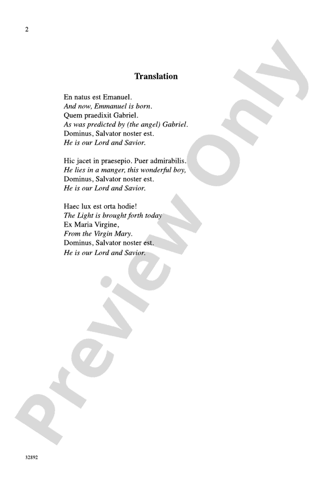 En Natus Est Emanuel – SATB Choral Octavo (Digital Download)