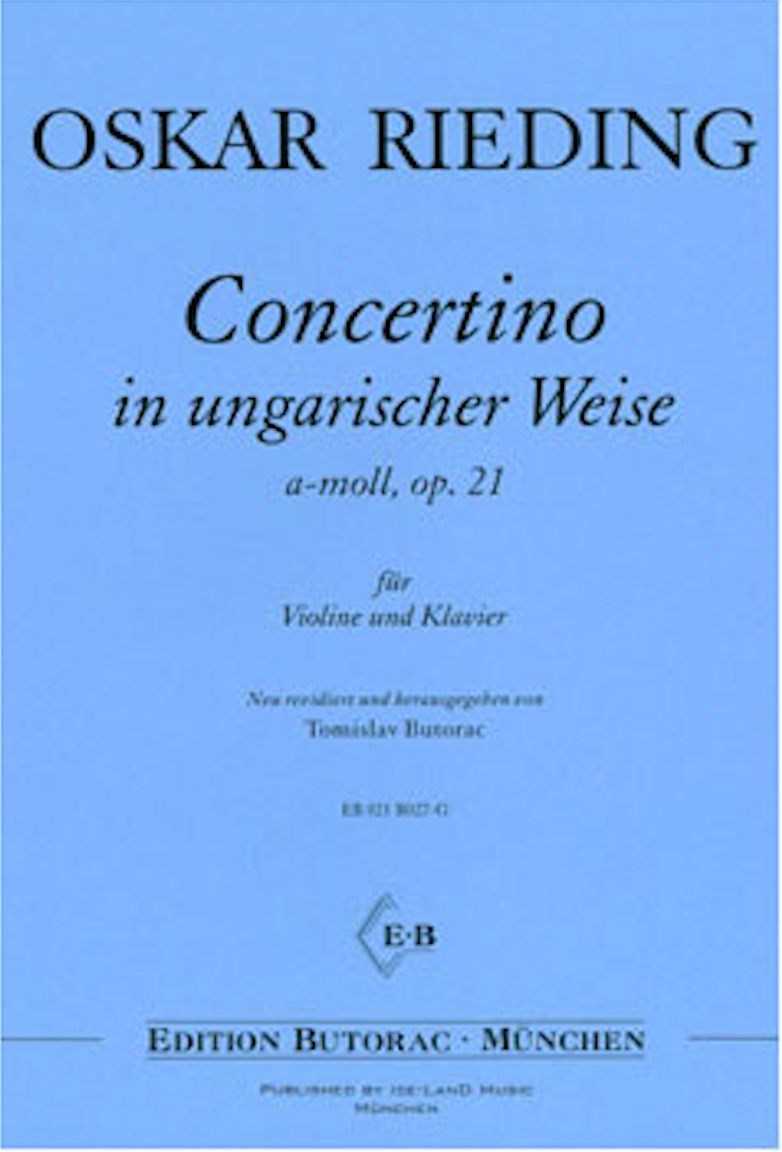Rieding - Concertino in Amin Op21 In Hungarian Style - Violin/Piano Accompaniment Iceland EB021R027-G