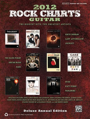 Rock Charts Guitar 2012 - Deluxe Annual Edition - The Biggest Hits - The Greatest Artists - Guitar Hal Leonard Guitar TAB