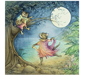 Greeting Card - By the Light of the Moon
