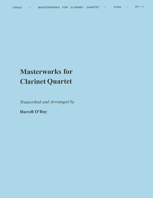 Masterpieces For Clarinet Quartet - Clarinet Hal Leonard Clarinet Quartet