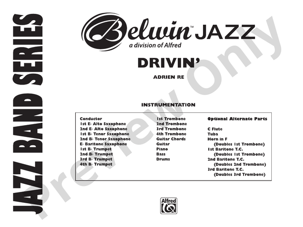Drivin' - Jazz Ensemble Conductor Score & Parts(Digital Download)