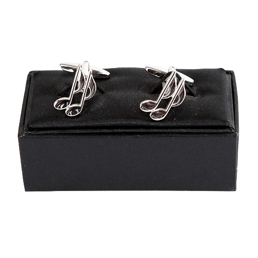 MUSIC NOTE CUFFLINKS QUAVERS Silver