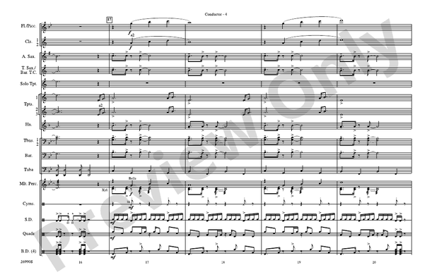 Gonna Fly Now (Theme from Rocky), Arr. Victor López, Anthony M. Falcone – Marching Band Conductor Score & Parts (Digital Download)