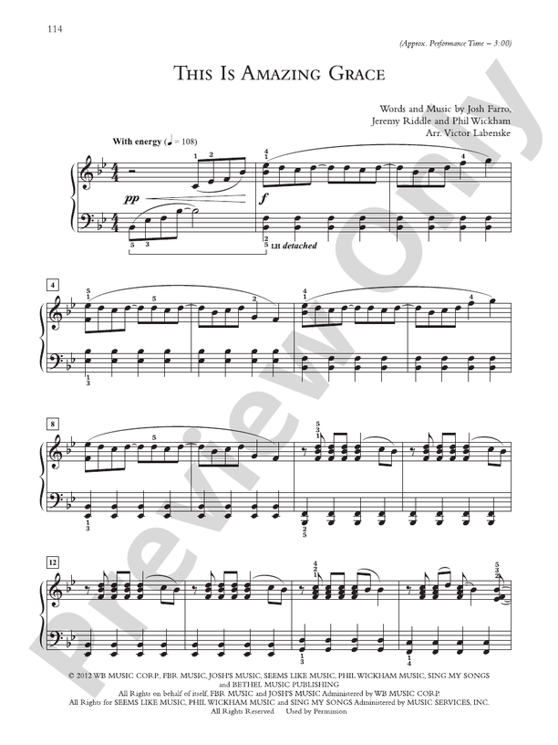 This Is Amazing Grace (Arr. Victor Labenske) - Piano Solo (Digital Download)