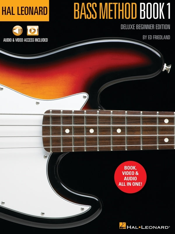 Hal Leonard Bass Method Book 1: Deluxe Beginner Edition - Bass Guitar/Audio Access Online Hal Leonard 1100122