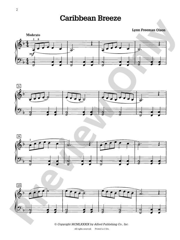 Caribbean Breeze - Piano Solo (Digital Download)