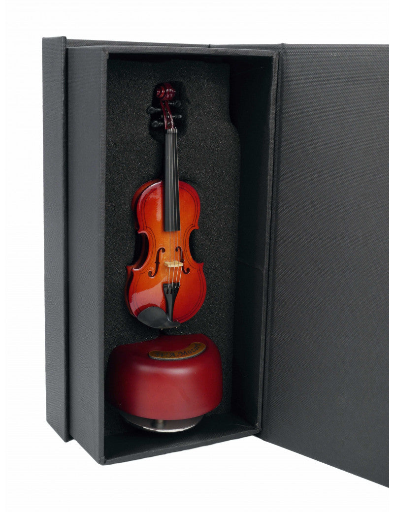 Music box, minature violin. Plays Eine Kleine Nachtmusik