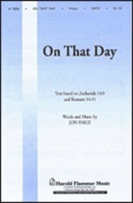 On That Day - Jon Paige - SATB Shawnee Press Choral Score Octavo
