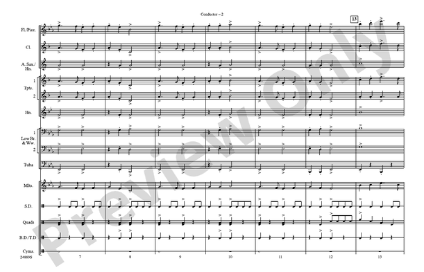 Cotton-Eyed Joe – Marching Band Conductor Score & Parts (Digital Download)