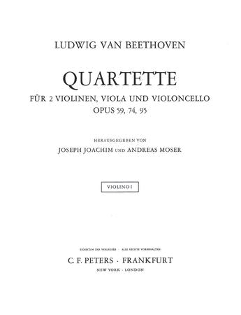 Beethoven - String Quartets Complete Vol.2 Opus 59. 74 and 95 - Violin Part (Digital Download)