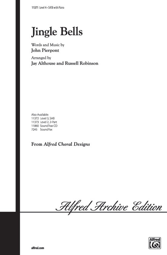 Jingle Bells - Arr. Althouse/Robinson – SATB Choral Octavo (Digital Download)