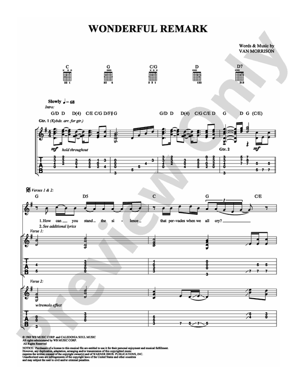 Wonderful Remark - Guitar TAB (Digital Download)