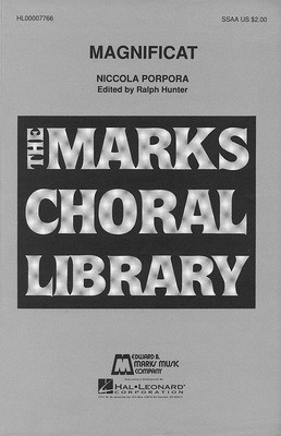 Magnificat - Niccola Porpora - SSAA Ralph Hunter Edward B. Marks Music Company Choral Score Octavo