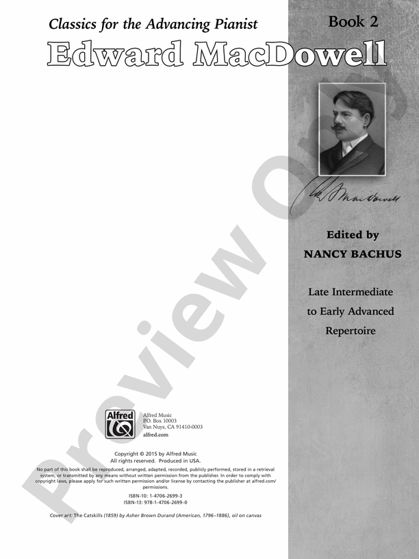 Classics for the Advancing Pianist: Edward MacDowell, Book 2: Late Intermediate to Early Advanced Repertoire - Piano (Digital Download)