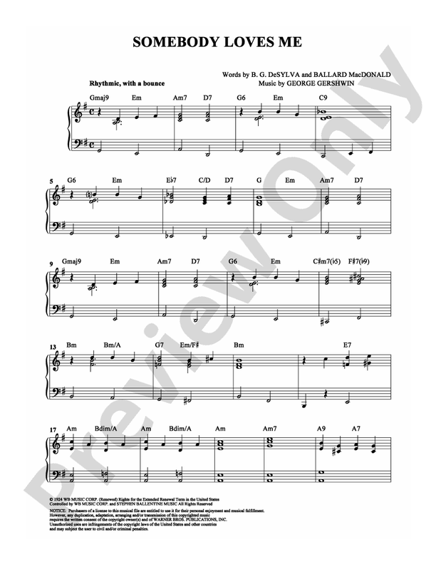 Somebody Loves Me - DSM-PS-0008659 - Piano (Digital Download)