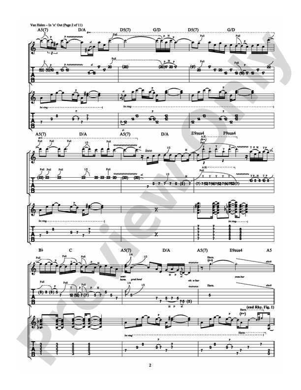 In 'n' Out - Guitar TAB (Digital Download)