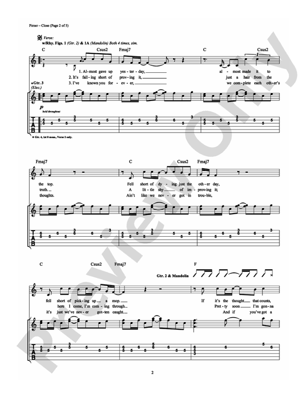 Close - Guitar TAB (Digital Download)