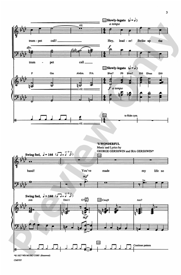 Gershwin Showcase – TTB Choral Octavo (Digital Download)
