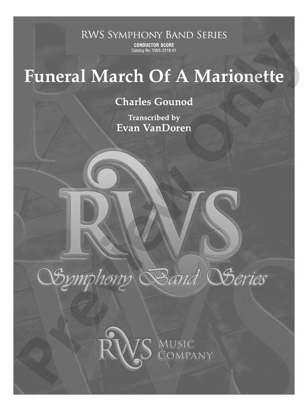 Funeral March of a Marionette - Concert Band Conductor Score & Parts (Digital Download)
