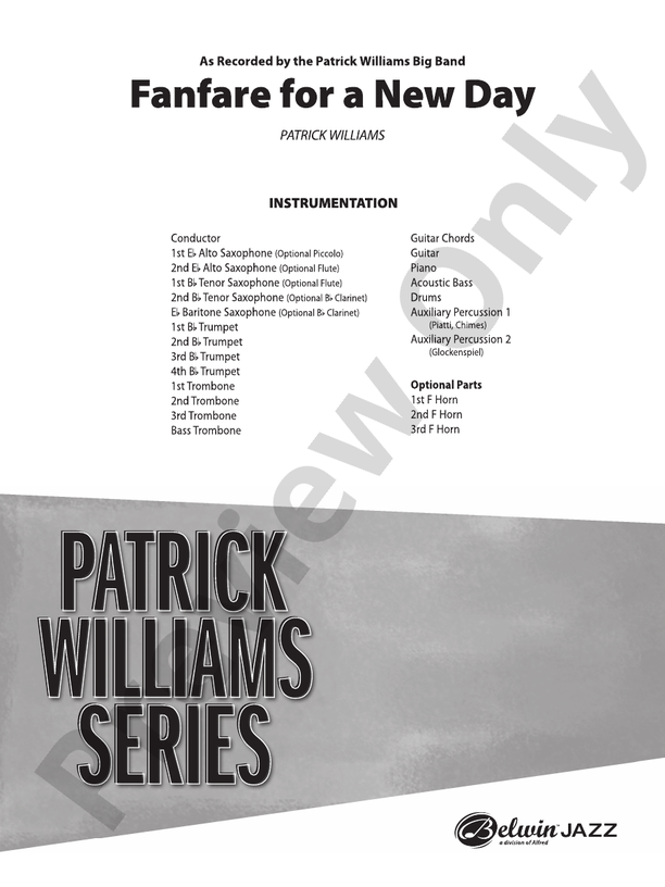 Fanfare for a New Day - Jazz Ensemble Conductor Score & Parts(Digital Download)