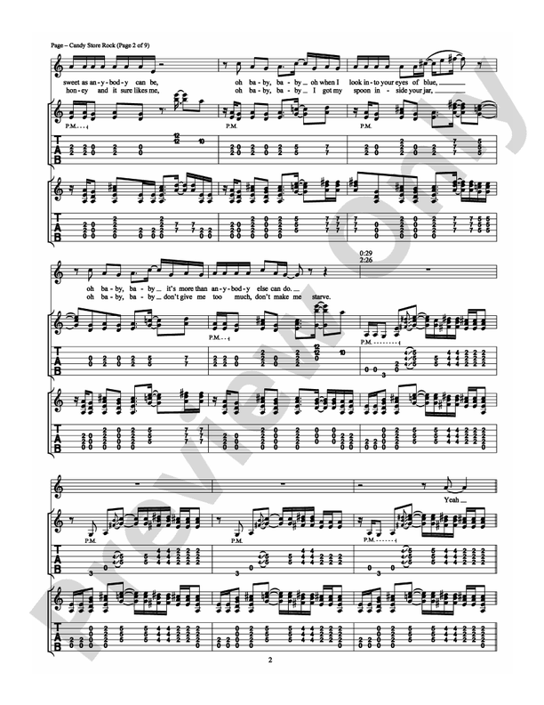 Candy Store Rock - Guitar TAB (Digital Download)