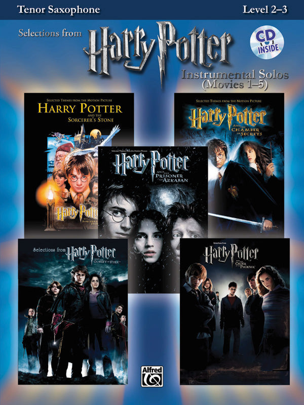 HARRY POTTER SOLOS MOVIES 1-5 TENOR SAX BK/CD