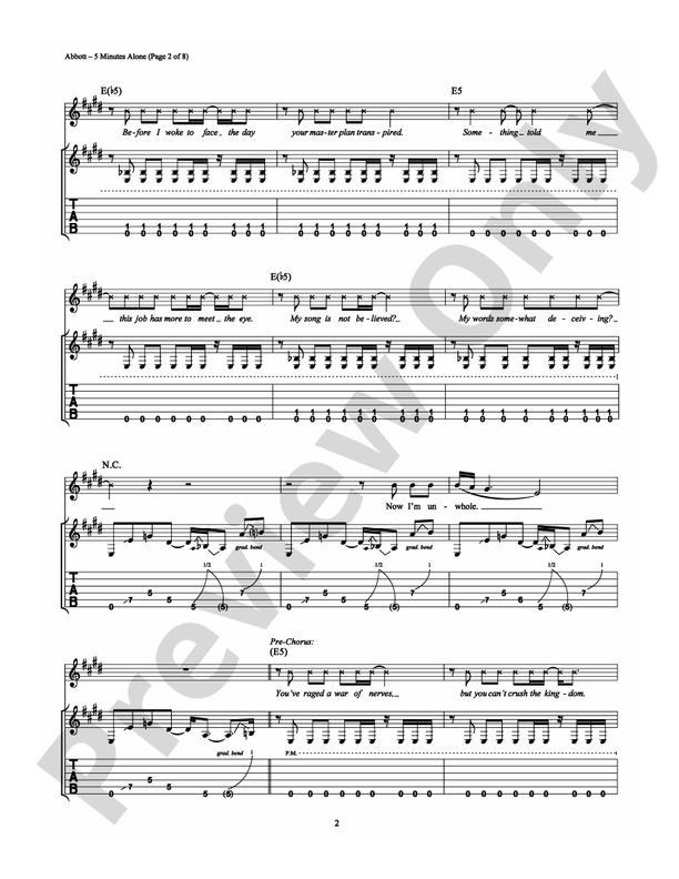 5 Minutes Alone - Guitar TAB (Digital Download)