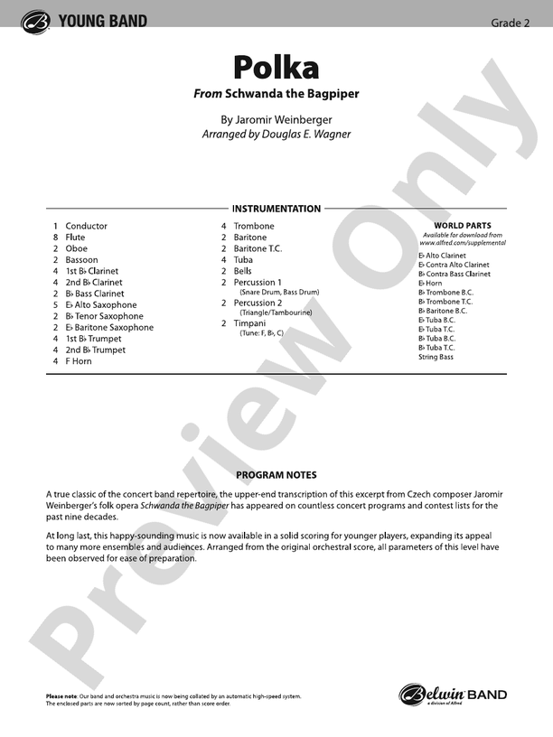 Polka – Concert Band Conductor Score & Parts (Digital Download)