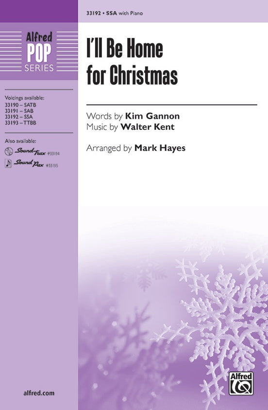 I'll Be Home for Christmas - Arr. Mark Hayes – SSA Choral Octavo (Digital Download)