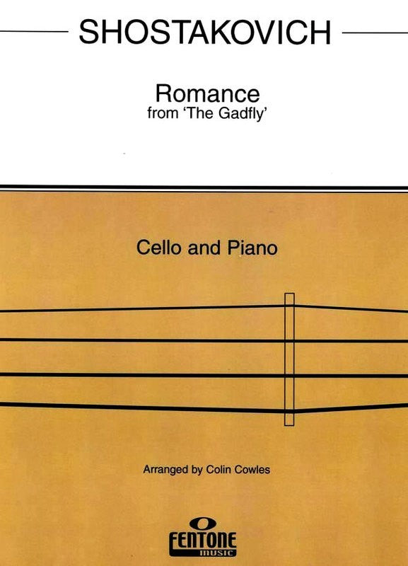 Shostakovich - Romance from 'Gadfly' - Cello/Piano Accompaniment Fentone F628