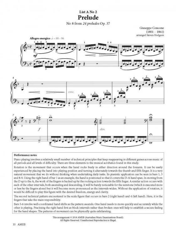AMEB Piano Series 18 Grade 1 - Piano AMEB 1201103239