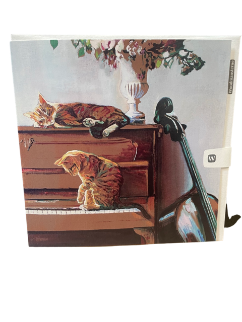 Greeting Card - Cats at Piano