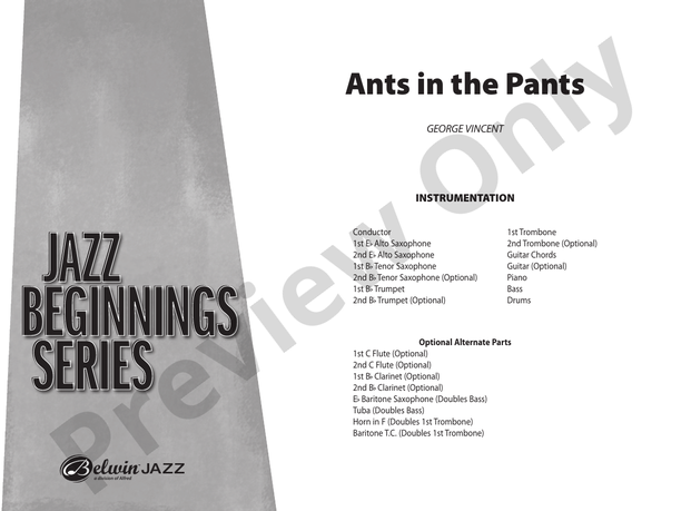 Ants in the Pants - Jazz Ensemble Conductor Score & Parts (Digital Download)