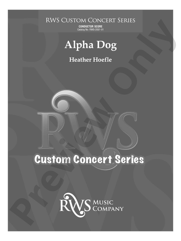 Alpha Dog (Grade 1) - Concert Band Conductor Score & Parts (Digital Download)