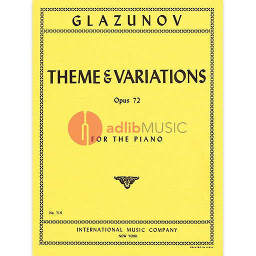 Theme and Variations Op. 72 - Alexander Glazunov - Piano IMC