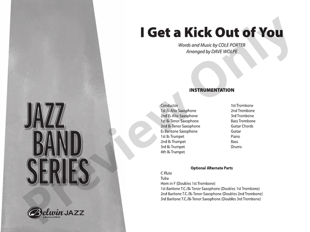 I Get a Kick Out of You (Grade 3) - Jazz Ensemble Conductor Score & Parts(Digital Download)