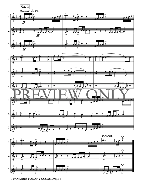 7 Fanfares for Any Occasion Trumpet Trio