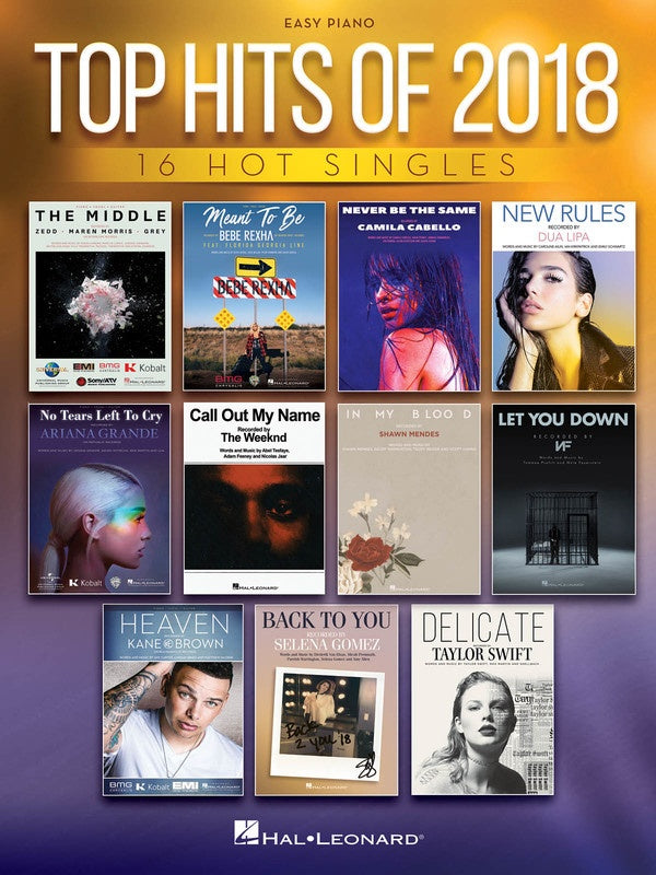 Top Hits of 2018 - Easy Piano Hal Leonard 283396