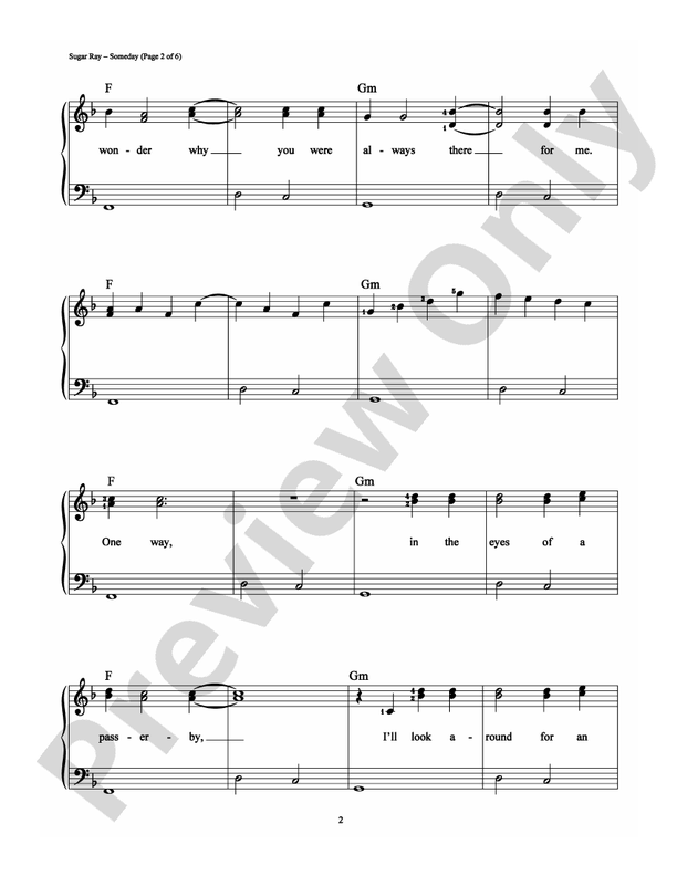 Someday - Arr. Richard Bradley - Easy Piano (Digital Download)