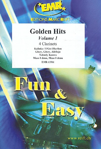 GOLDEN HITS VOL 1 FOR 4 CLARINETS SCORE & PARTS - CLARINET - REIFT
