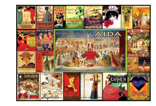 Puzzle Vintage Pop Art Opera 1000 pieces