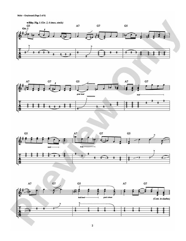 Greyhound - Guitar TAB (Digital Download)