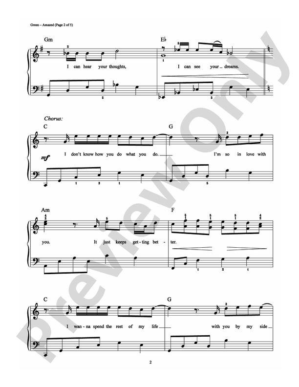 Amazed - Arr. Dan Coates - Easy Piano (Digital Download)