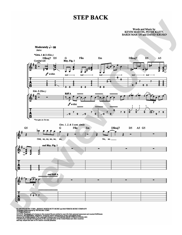 Step Back - Guitar TAB (Digital Download)
